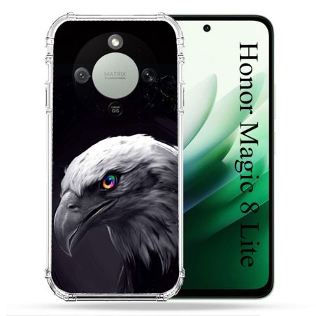Coque Renforcée Pour Honor Magic 8 Lite 5G Animal Aigle Royal Noir