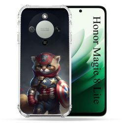 Coque Renforcée Pour Honor Magic 8 Lite 5G Animal Chat America