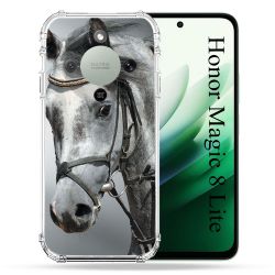 Coque Renforcée Pour Honor Magic 8 Lite 5G Animal Cheval Blanc