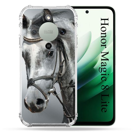 Coque Renforcée Pour Honor Magic 8 Lite 5G Animal Cheval Blanc