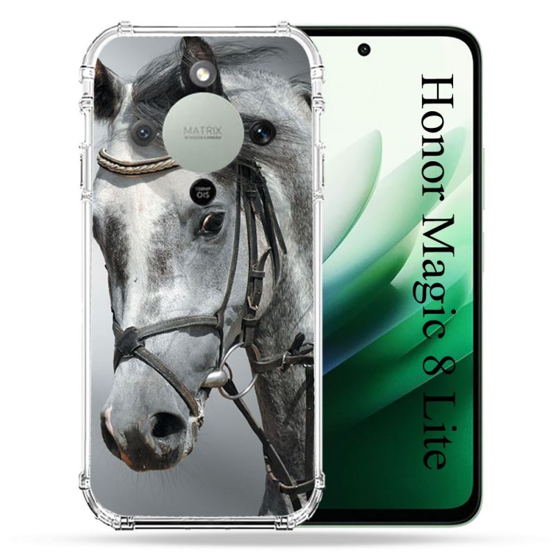 Coque Renforcée Pour Honor Magic 8 Lite 5G Animal Cheval Blanc