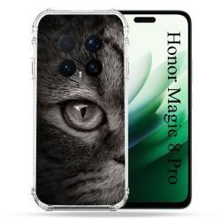 Coque Renforcée Pour Honor Magic 8 Pro 5G Animal Chat Gris