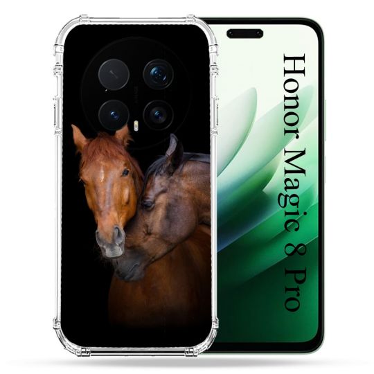 Coque Renforcée Pour Honor Magic 8 Pro 5G Animal Cheval Marron