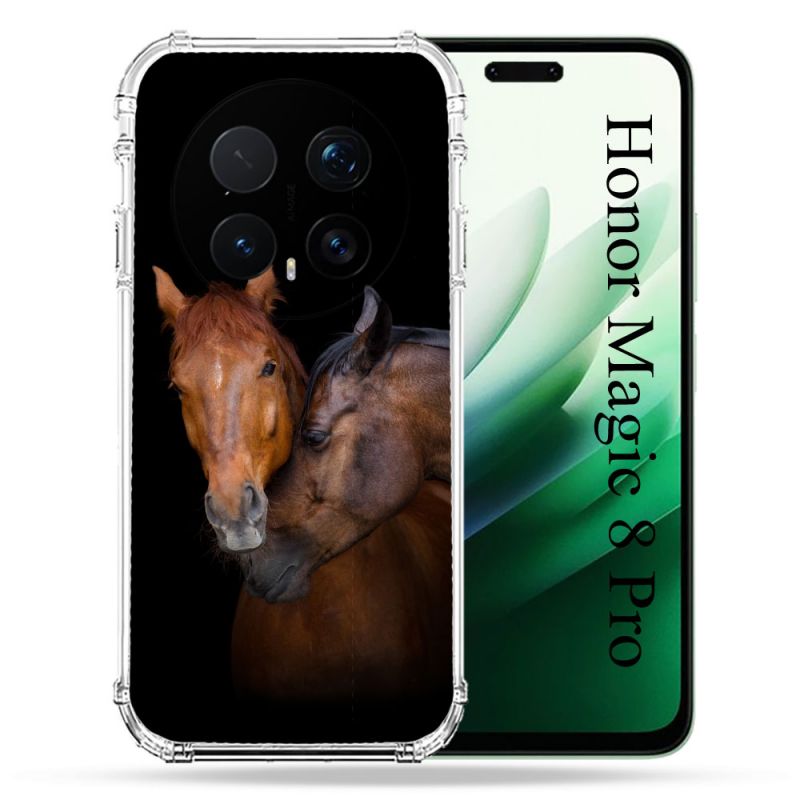 Coque Renforcée Pour Honor Magic 8 Pro 5G Animal Cheval Marron
