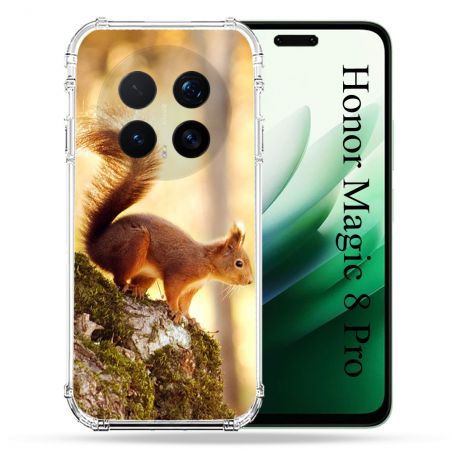 Coque Renforcée Pour Honor Magic 8 Pro 5G Animal Ecureuil Bois