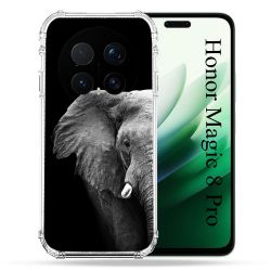 Coque Renforcée Pour Honor Magic 8 Pro 5G Animal Elephant Noir