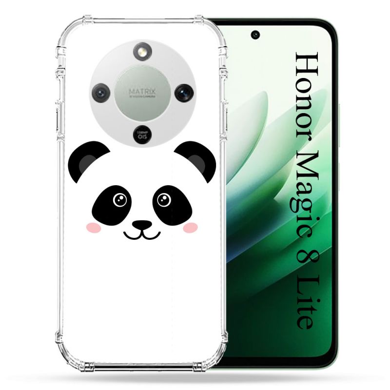 Coque Renforcée Pour Honor Magic 8 Lite 5G Animal Panda Blanc
