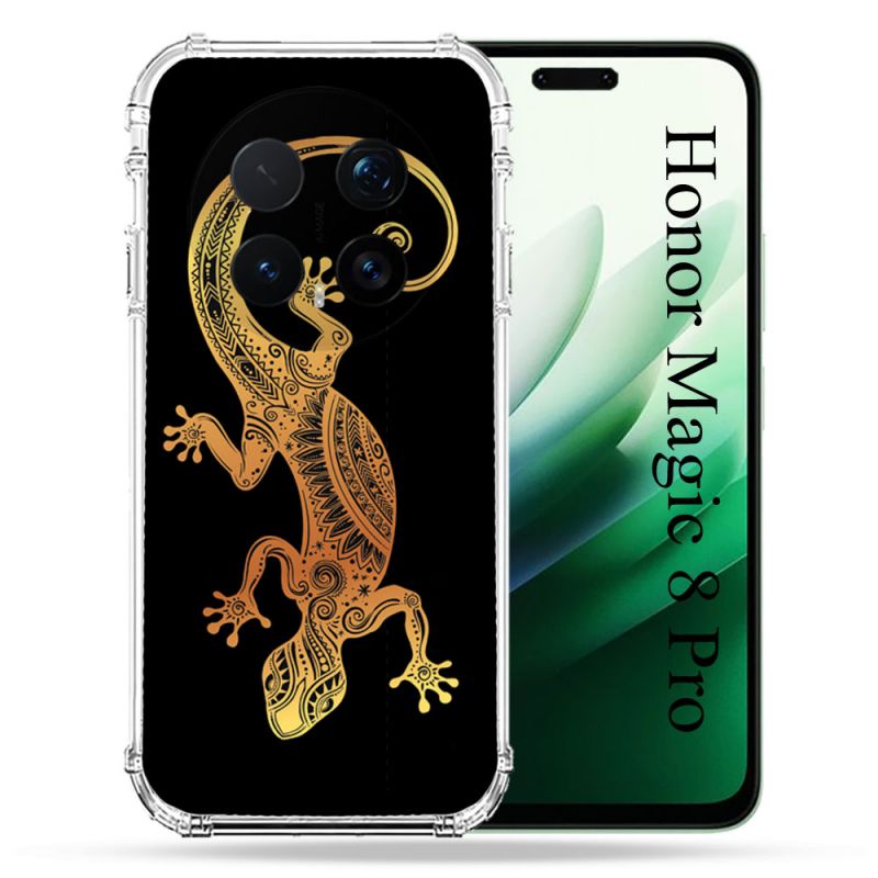 Coque Renforcée Pour Honor Magic 8 Pro 5G Animal Lezard Noir