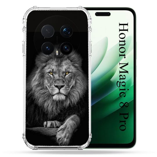 Coque Renforcée Pour Honor Magic 8 Pro 5G Animal Lion Majestueux