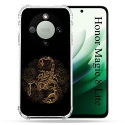 Coque Renforcée Pour Honor Magic 8 Lite 5G Animal Scorpion Fresque
