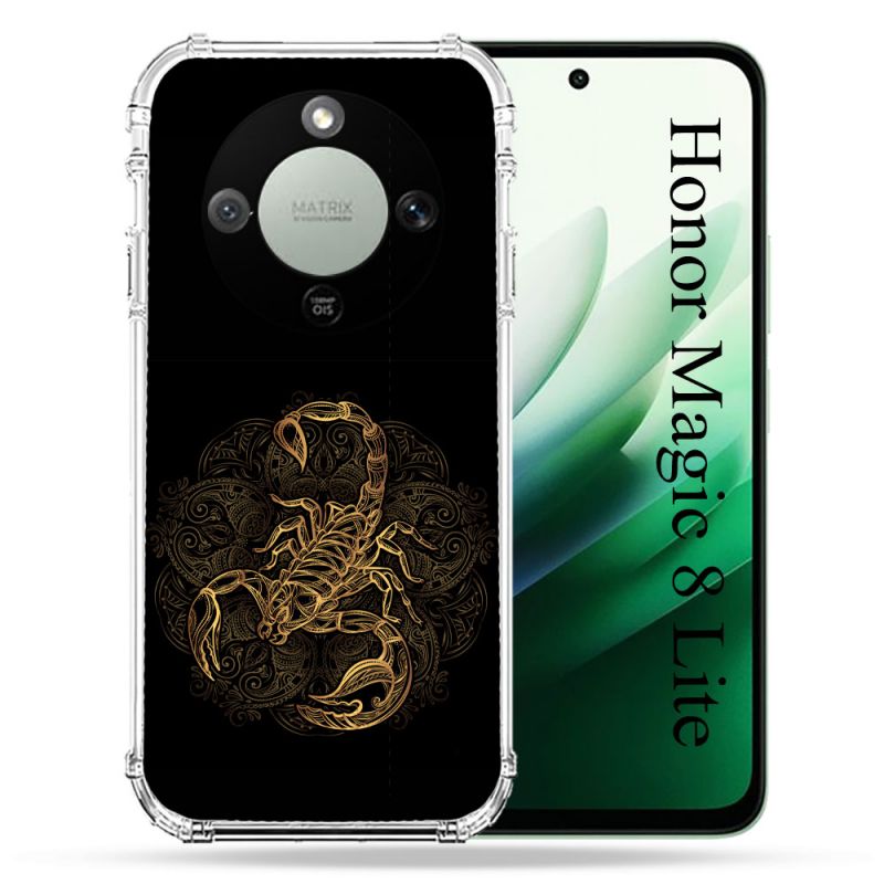 Coque Renforcée Pour Honor Magic 8 Lite 5G Animal Scorpion Fresque