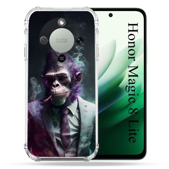 Coque Renforcée Pour Honor Magic 8 Lite 5G Animal Singe Business