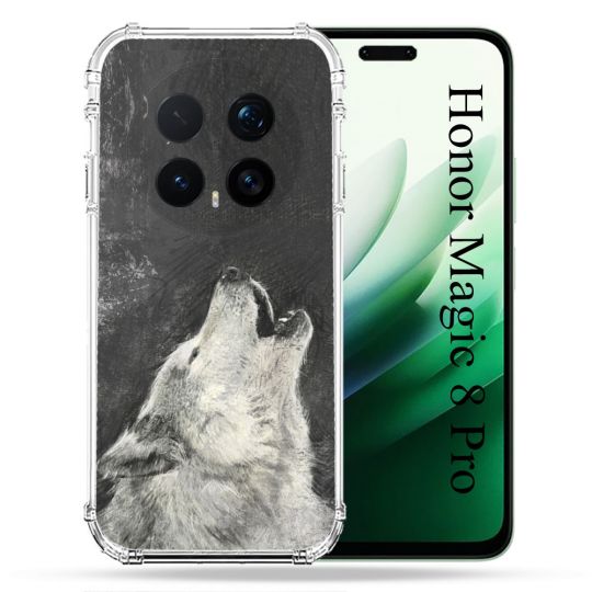 Coque Renforcée Pour Honor Magic 8 Pro 5G Animal Loup Hurlement