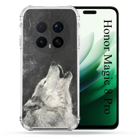 Coque Renforcée Pour Honor Magic 8 Pro 5G Animal Loup Hurlement