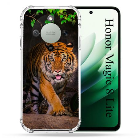 Coque Renforcée Pour Honor Magic 8 Lite 5G Animal Tigre Jungle