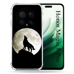 Coque Renforcée Pour Honor Magic 8 Pro 5G Animal Loup Noir