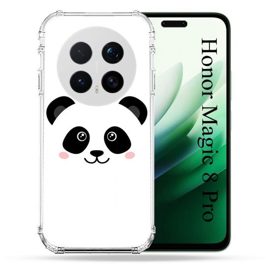 Coque Renforcée Pour Honor Magic 8 Pro 5G Animal Panda Blanc