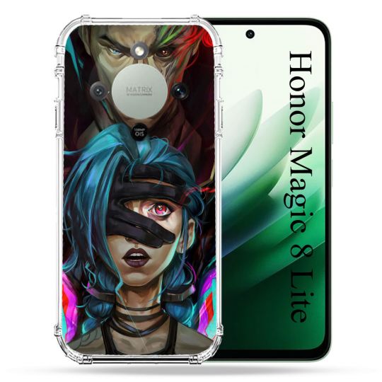Coque Renforcée Pour Honor Magic 8 Lite 5G Arcane Jinx Bleu