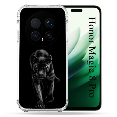 Coque Renforcée Pour Honor Magic 8 Pro 5G Animal Panthère Noire