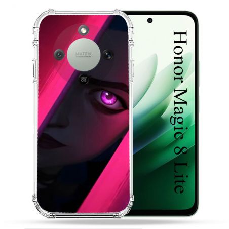 Coque Renforcée Pour Honor Magic 8 Lite 5G Arcane Jinx Rose
