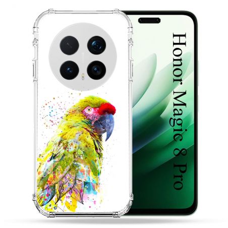 Coque Renforcée Pour Honor Magic 8 Pro 5G Animal Perroquet Jaune