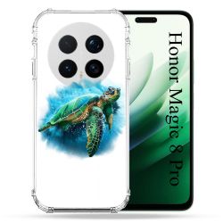Coque Renforcée Pour Honor Magic 8 Pro 5G Animal Tortue Blanche multicolore