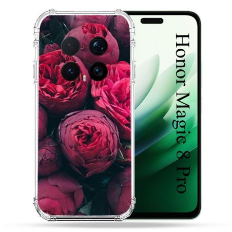 Coque Renforcée Pour Honor Magic 8 Pro 5G Fleur Pivoine
