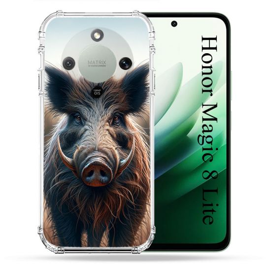 Coque Renforcée Pour Honor Magic 8 Lite 5G Chasse Sanglier Attaque
