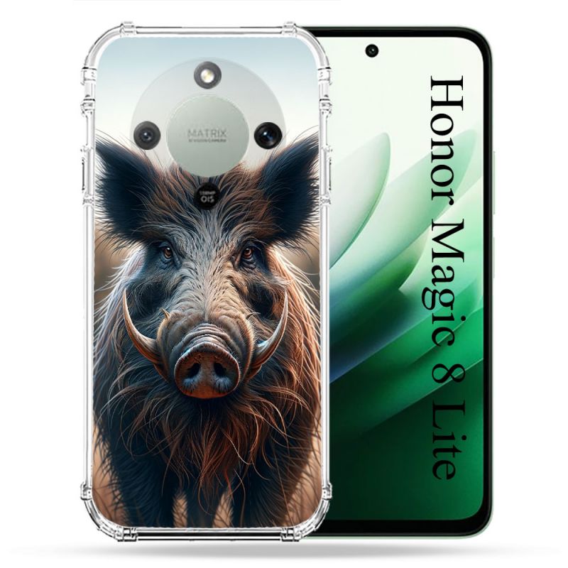 Coque Renforcée Pour Honor Magic 8 Lite 5G Chasse Sanglier Attaque