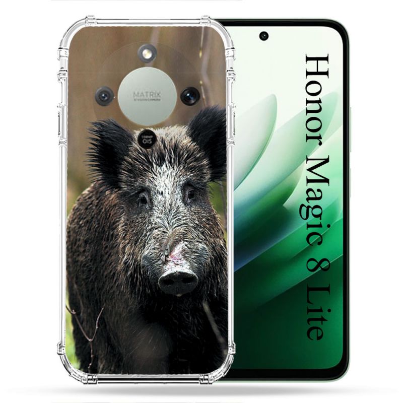 Coque Renforcée Pour Honor Magic 8 Lite 5G Chasse Sanglier bois