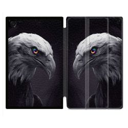 Coque Renforcée Pour Galaxy Tab A11 Plus Animal Aigle Royal Noir