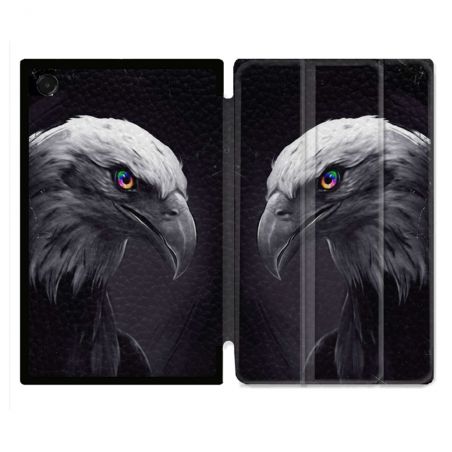 Coque Renforcée Pour Galaxy Tab A11 Plus Animal Aigle Royal Noir