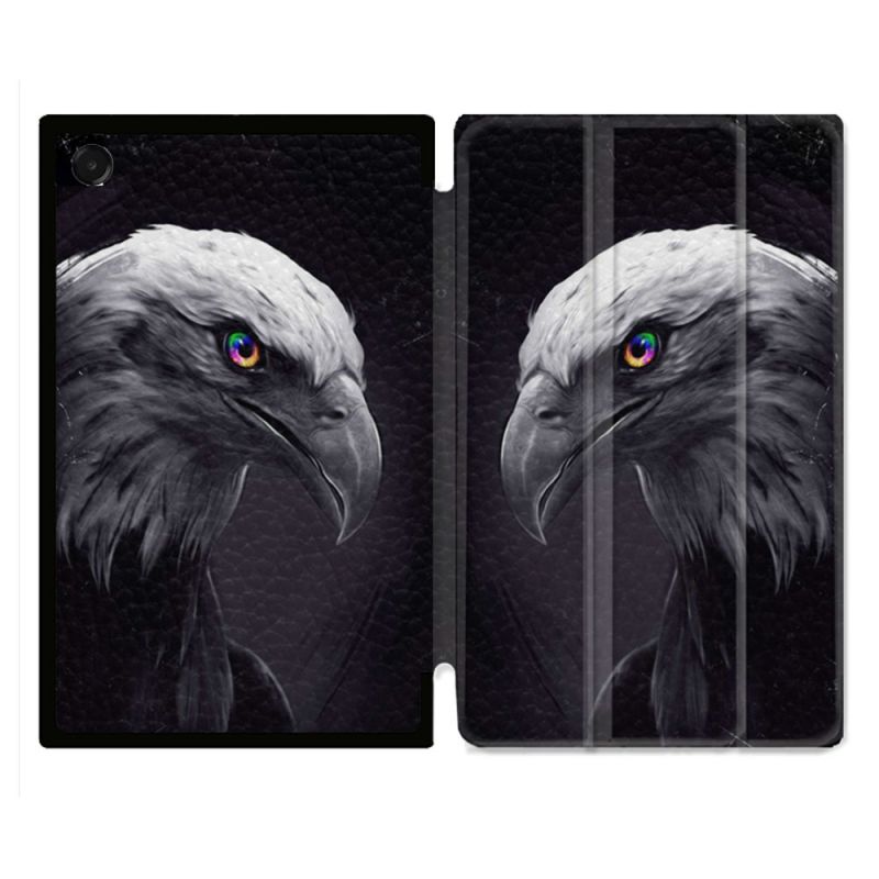 Coque Renforcée Pour Galaxy Tab A11 Plus Animal Aigle Royal Noir