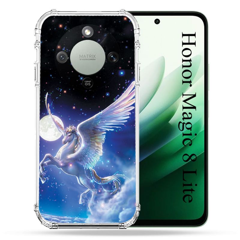 Coque Renforcée Pour Honor Magic 8 Lite 5G Fantastique Licorne Céleste
