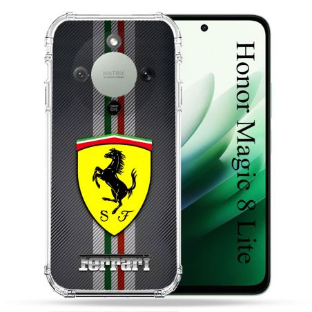Coque Renforcée Pour Honor Magic 8 Lite 5G Ferrari Carbone