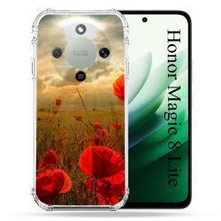 Coque Renforcée Pour Honor Magic 8 Lite 5G Fleur Coquelicot