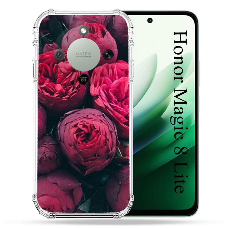 Coque Renforcée Pour Honor Magic 8 Lite 5G Fleur Pivoine