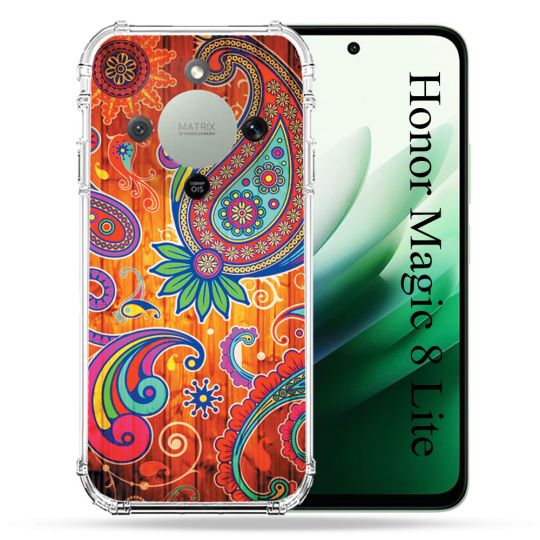 Coque Renforcée Pour Honor Magic 8 Lite 5G Fleur Psychedelic