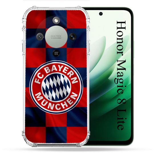 Coque Renforcée Pour Honor Magic 8 Lite 5G Foot Bayern Munich Carreaux