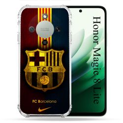 Coque Renforcée Pour Honor Magic 8 Lite 5G Foot FC Barcelone Vintage