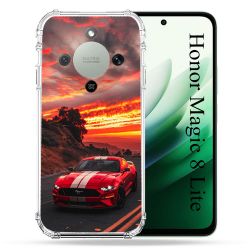 Coque Renforcée Pour Honor Magic 8 Lite 5G Ford Mustang GT500 Rouge