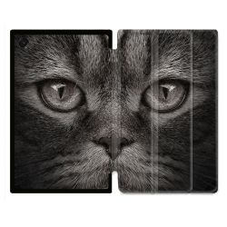 Coque Renforcée Pour Galaxy Tab A11 Plus Animal Chat Gris