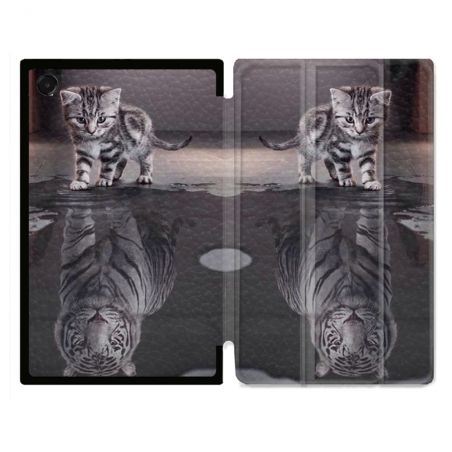 Coque Renforcée Pour Galaxy Tab A11 Plus Animal Chat Reflet