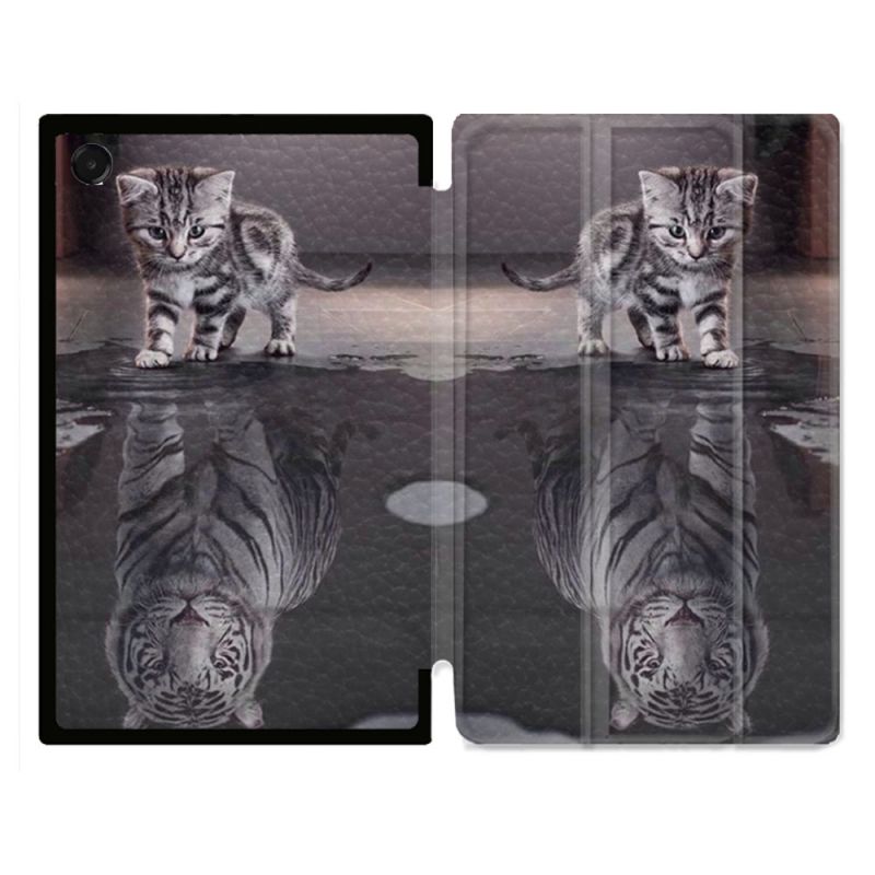 Coque Renforcée Pour Galaxy Tab A11 Plus Animal Chat Reflet