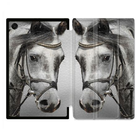 Coque Renforcée Pour Galaxy Tab A11 Plus Animal Cheval Blanc