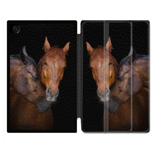 Coque Renforcée Pour Galaxy Tab A11 Plus Animal Cheval Marron