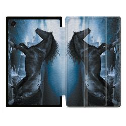 Coque Renforcée Pour Galaxy Tab A11 Plus Animal Cheval Noir