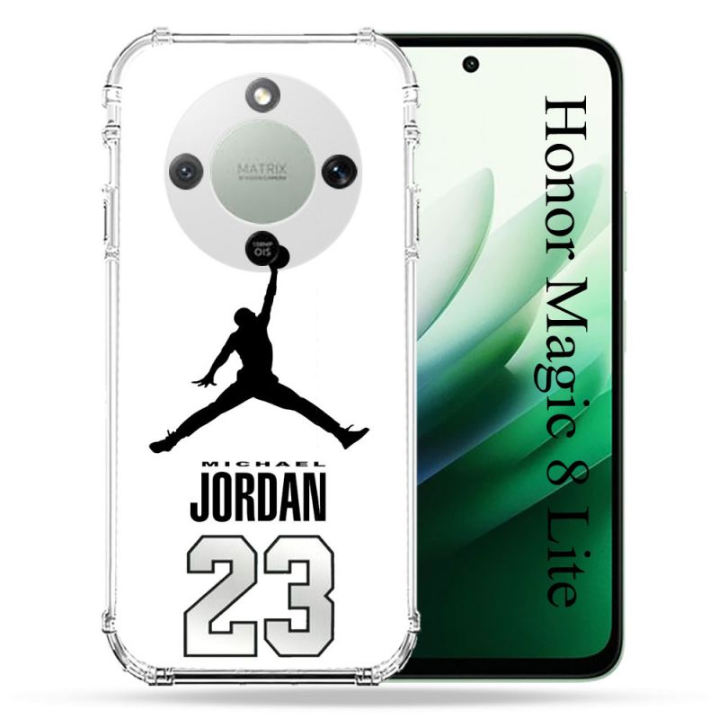 Coque Renforcée Pour Honor Magic 8 Lite 5G Jordan 23 Blanc