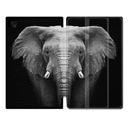 Coque Renforcée Pour Galaxy Tab A11 Plus Animal Elephant Noir