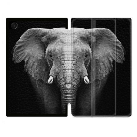 Coque Renforcée Pour Galaxy Tab A11 Plus Animal Elephant Noir